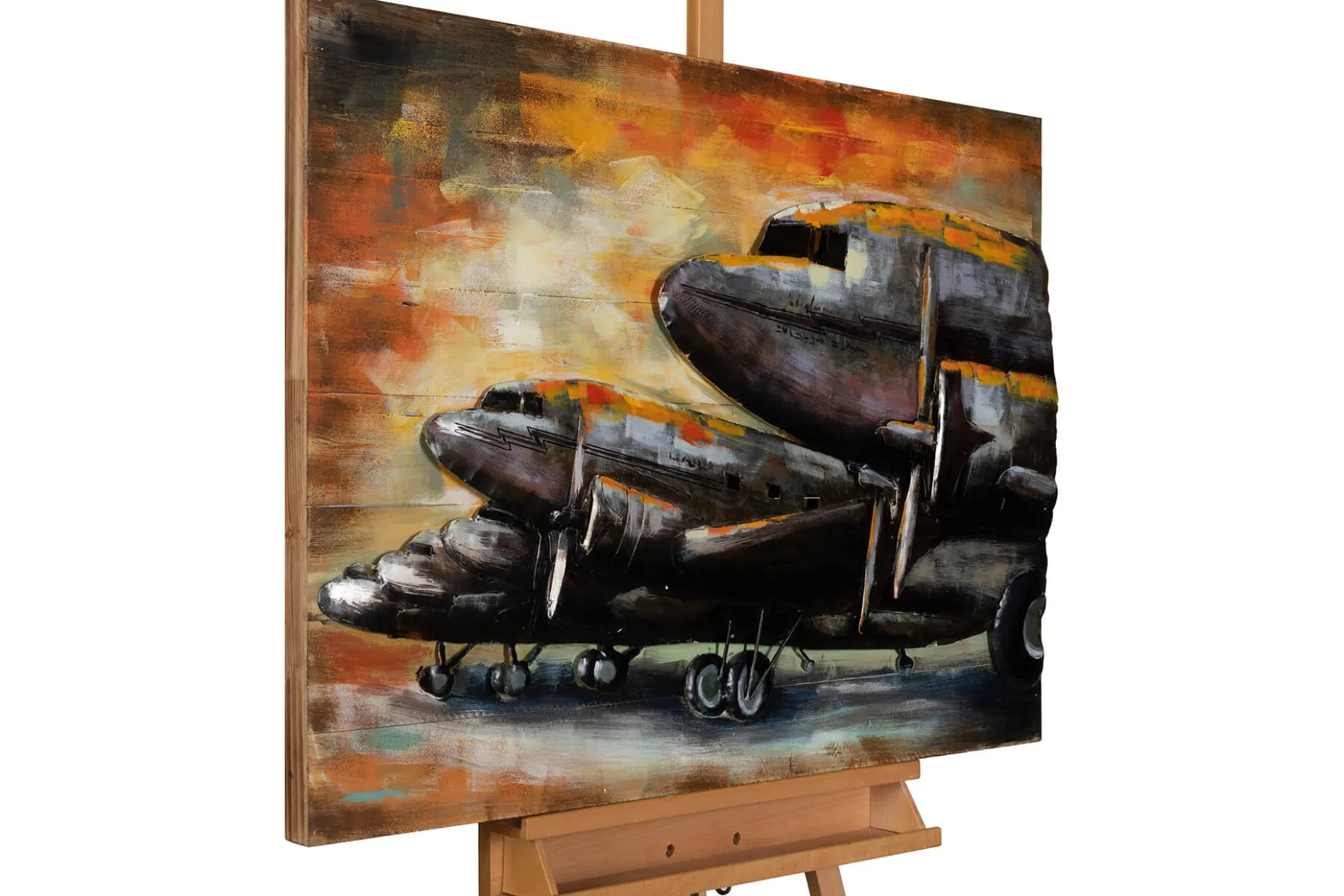 3D Wandbild 'Flight towards Sunset' 100x75x7cm