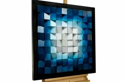 3D Wandbild 'Glanz mit Tiefe' 75x75x7cm