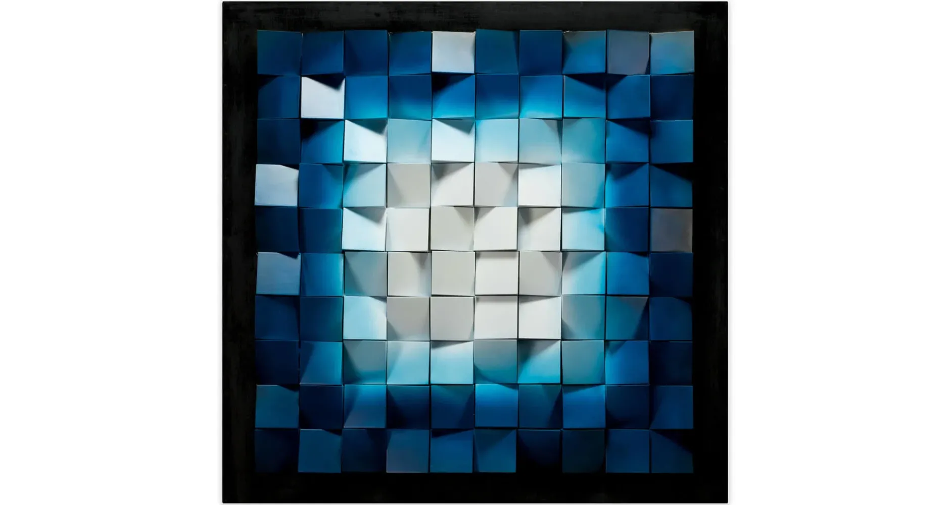 3D Wandbild 'Glanz mit Tiefe' 75x75x7cm