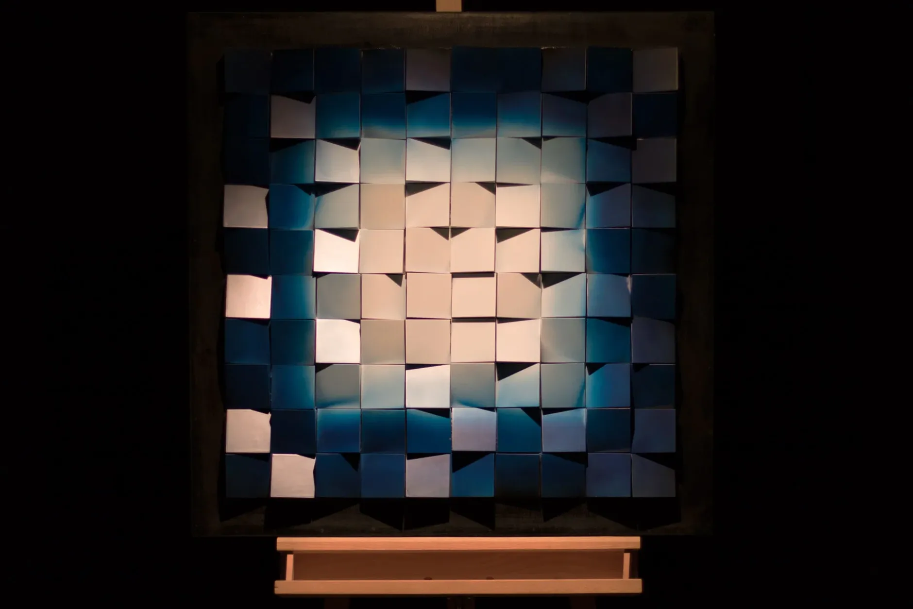 3D Wandbild 'Glanz mit Tiefe' 75x75x7cm