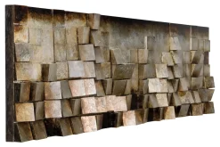 3D Wandbild 'Goldglanz im Zentrum' 144x43x7cm