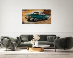 3D Wandbild 'Nostalgic Journey' 100x50x6,5cm