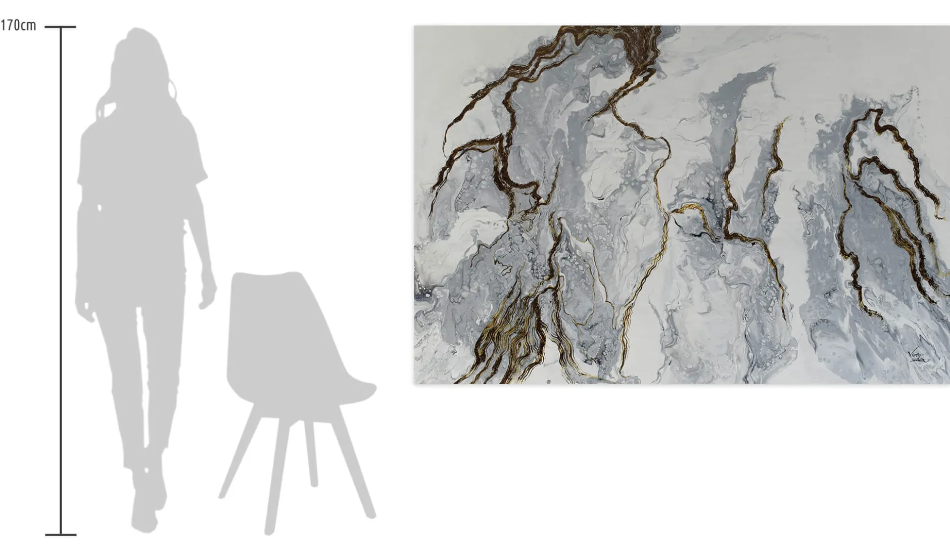 Gemälde 'Majestic Marble' | Handgemaltes Unikat