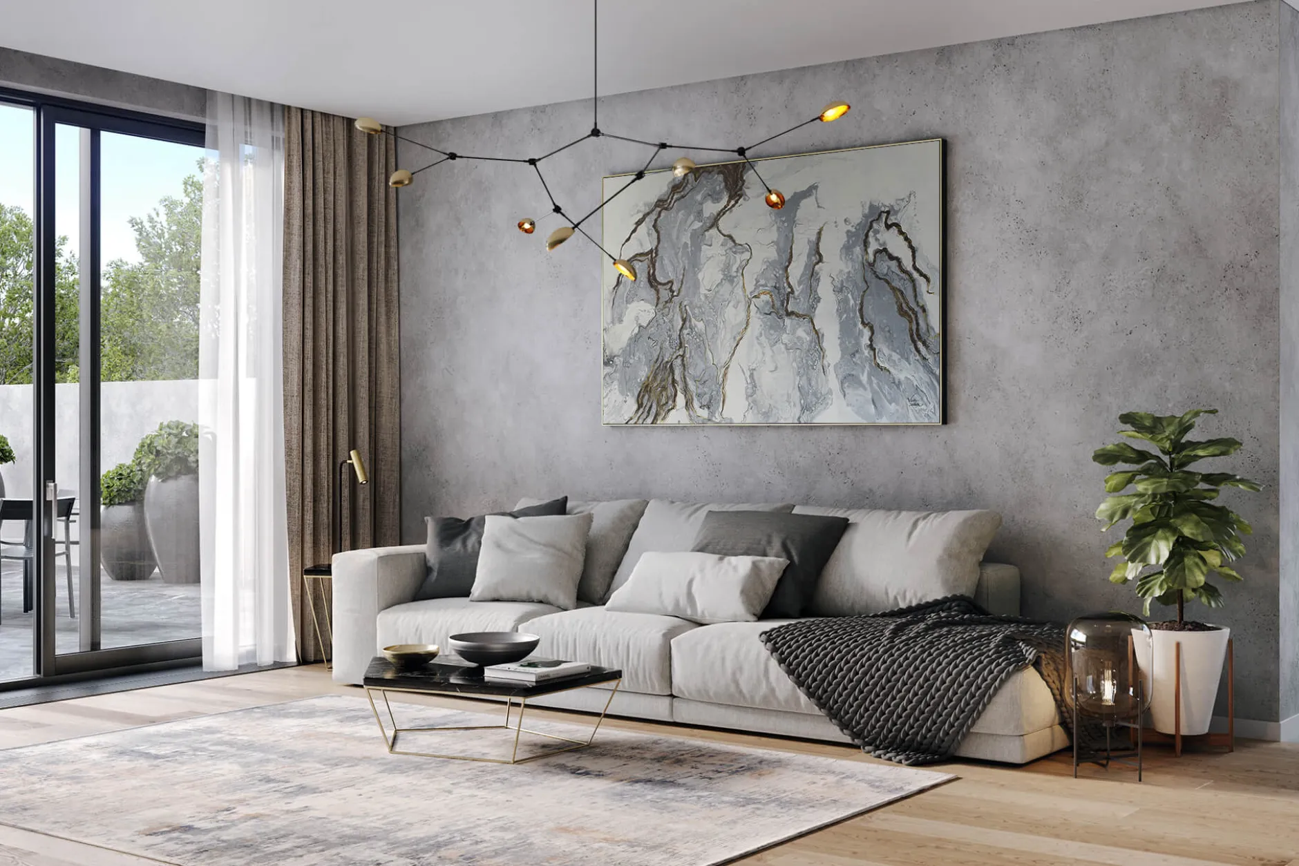 Gemälde 'Majestic Marble' | Handgemaltes Unikat