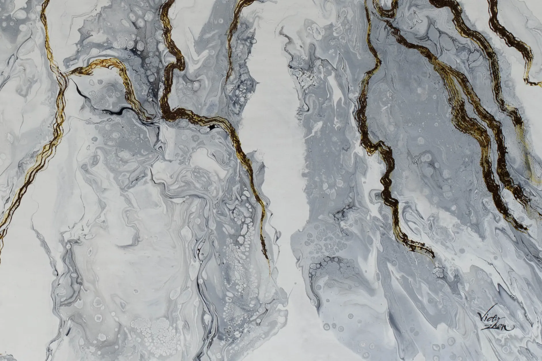 Gemälde 'Majestic Marble' | Handgemaltes Unikat
