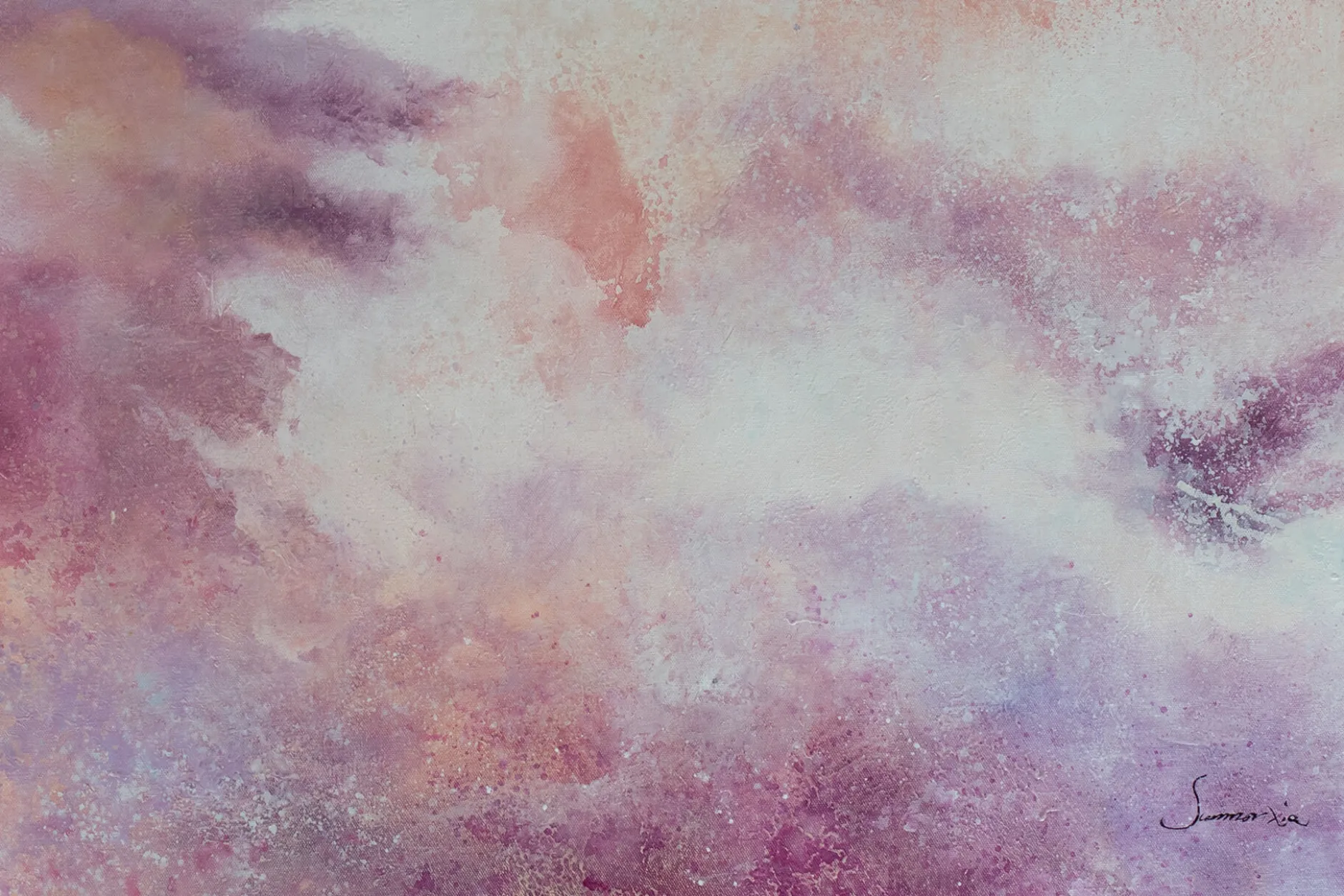 Gemälde 'Purple Sky' | Handgemaltes Unikat
