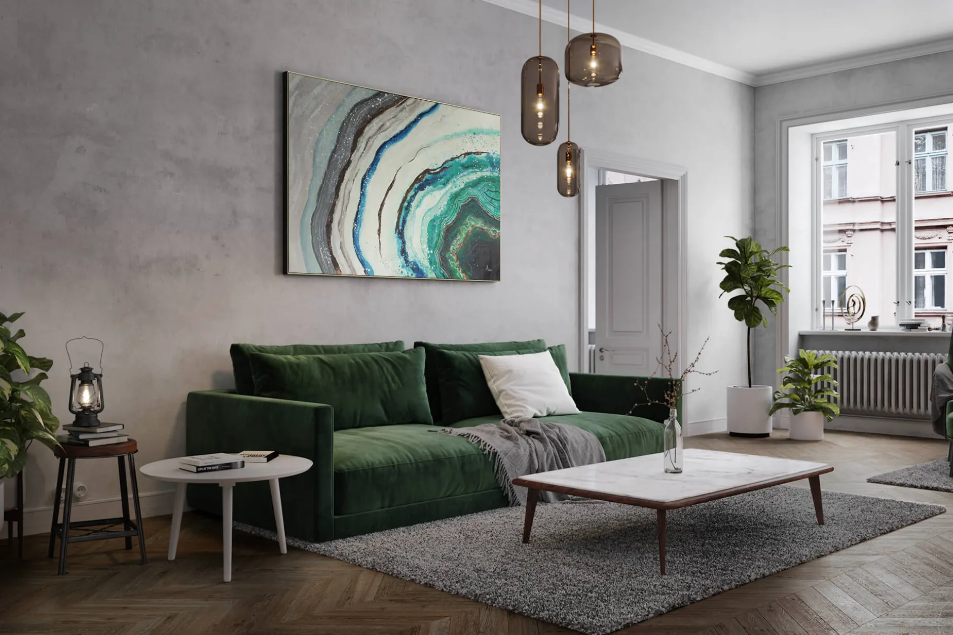 Gemälde 'Turquoise Lagoon' | Handgemaltes Unikat