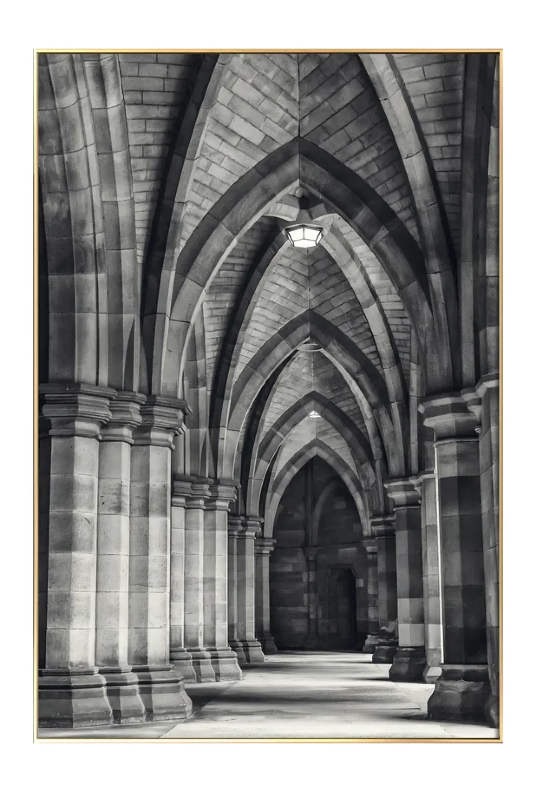 Gerahmte Fotografie 'Gothic Cathedral' 60x90cm
