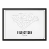 Gerahmtes Karten-Poster 'Auf nach Erlenstegen' 30x21cm