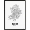 Gerahmtes Karten-Poster 'Madrid is the Heart' 21x30cm