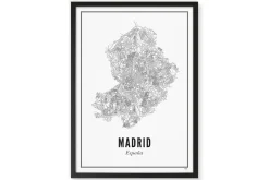 Gerahmtes Karten-Poster 'Madrid is the Heart' 21x30cm