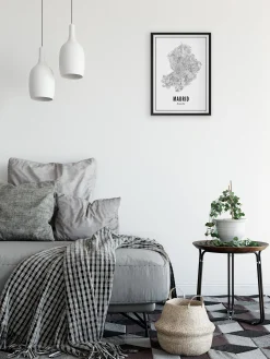 Gerahmtes Karten-Poster 'Madrid is the Heart' 21x30cm