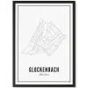 Gerahmtes Karten-Poster 'Oberhalb Glockenbachs' 21x30cm