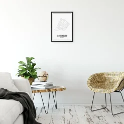 Gerahmtes Karten-Poster 'Oberhalb Glockenbachs' 21x30cm