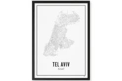 Gerahmtes Karten-Poster 'Off to Tel Aviv' 21x30cm