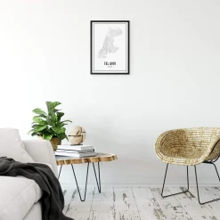 Gerahmtes Karten-Poster 'Off to Tel Aviv' 21x30cm