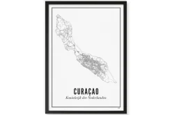 Gerahmtes Karten-Poster 'Off to Curaçao' 21x30cm