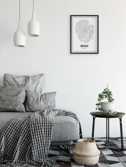 Gerahmtes Karten-Poster 'We Met in Moscow' 21x30cm