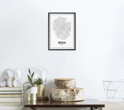 Gerahmtes Karten-Poster 'We Met in Moscow' 21x30cm