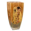 Glas Vase 'Gedanken der Hingabe' von Gustav Klimt 14,5x30x14,5cm