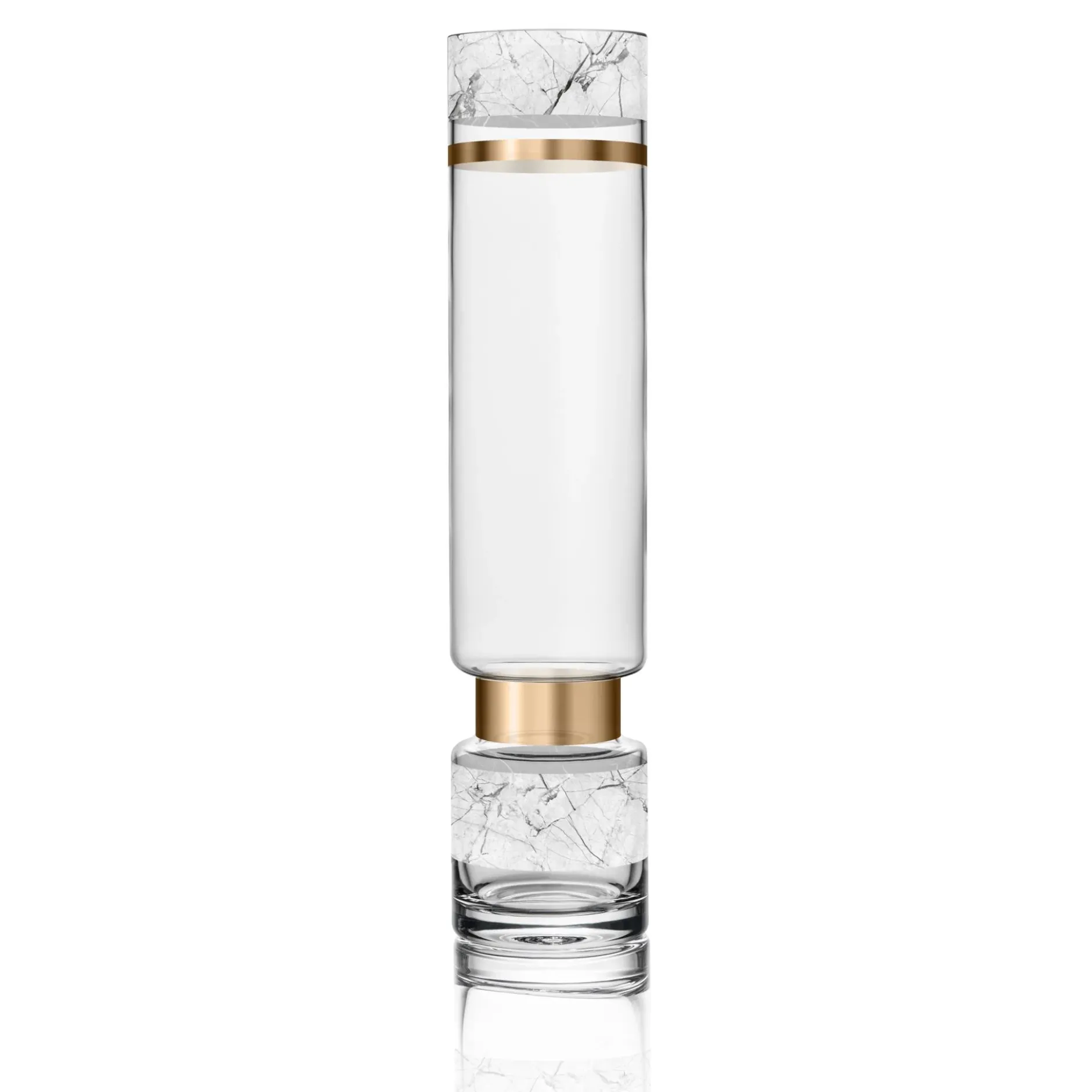 Glas Vase 'Golden Vein' von Goebel 10x45x10cm