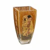 Glas Vase 'Kuss der Ewigkeit' von Gustav Klimt 8,5x16x8,5cm