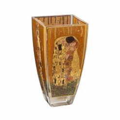 Glas Vase 'Kuss der Ewigkeit' von Gustav Klimt 8,5x16x8,5cm