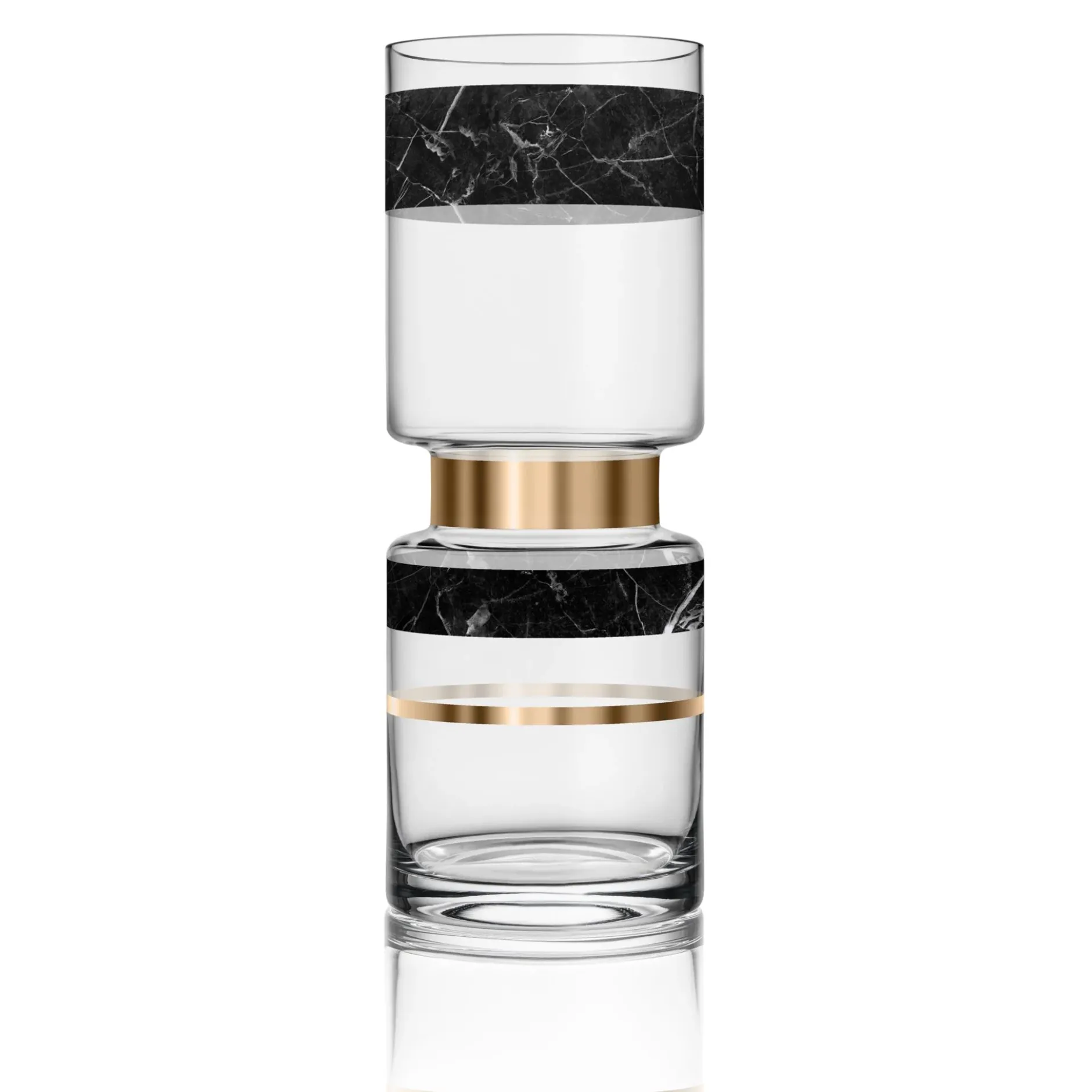 Glas Vase 'Luxe Marble' von Goebel 15x40x15cm