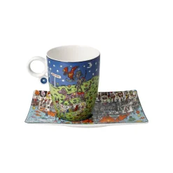 Goebel Becher mit Untertasse 'Roads to Bremen'