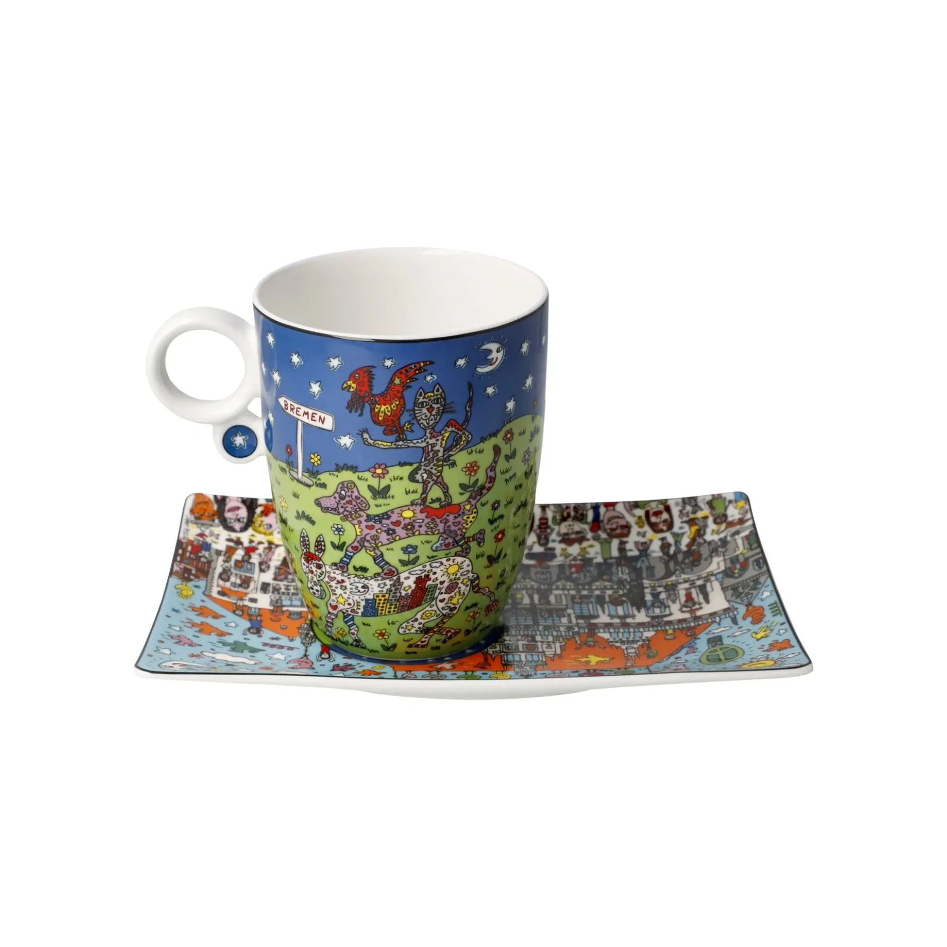 Goebel Becher mit Untertasse 'Roads to Bremen'