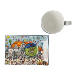Goebel Becher mit Untertasse 'Roads to Bremen'