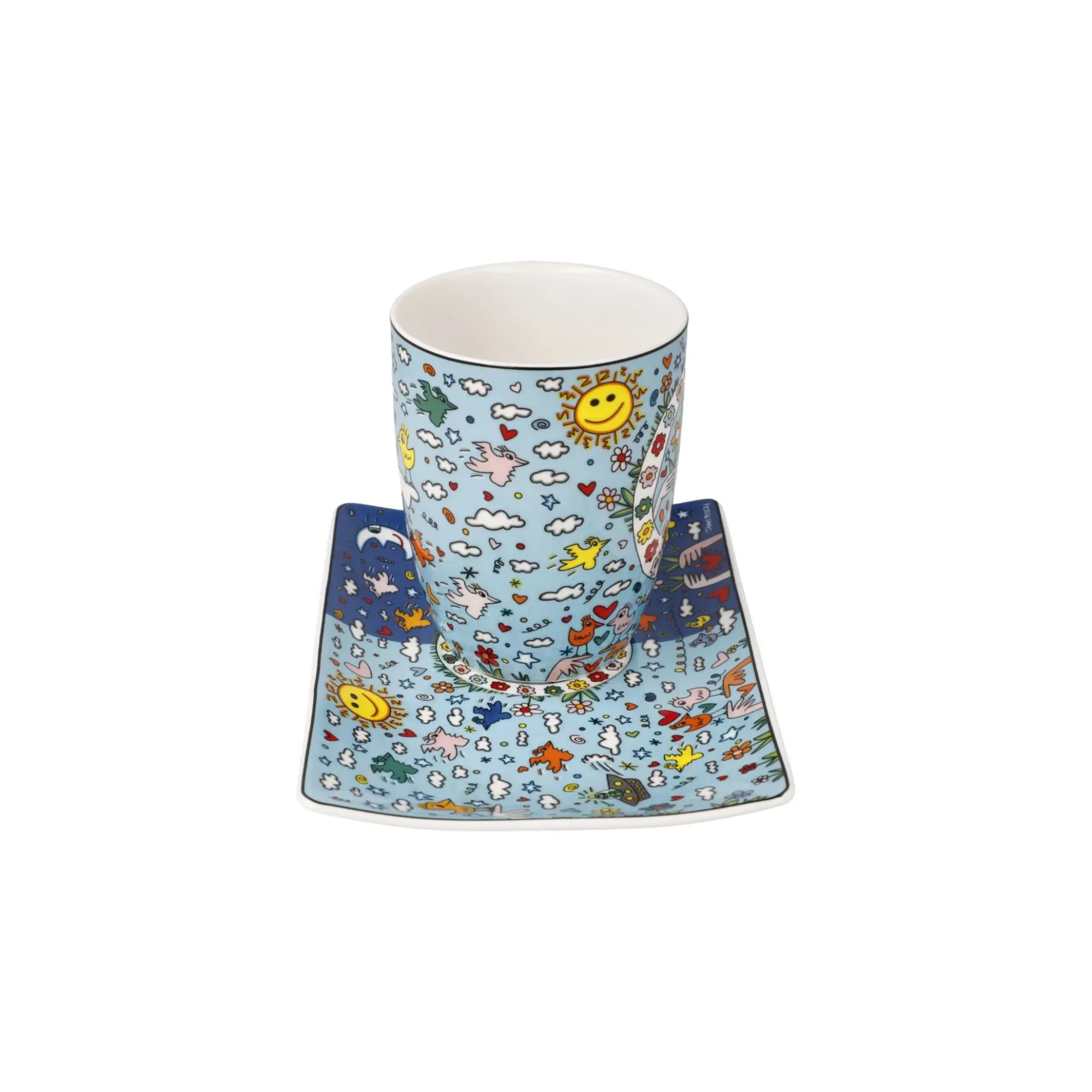 Goebel Becher mit Untertasse 'Give Peace a Chance'