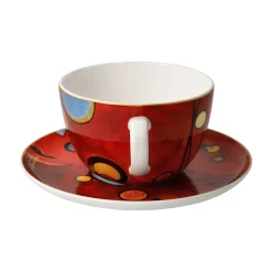 Goebel Tasse mit Untertasse 'Schweres Rot'