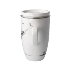 Goebel Teetasse mit Sieb und Deckel 'Mittagspause'