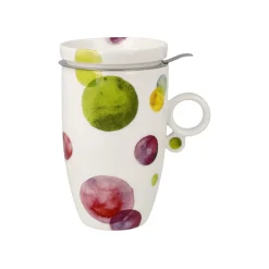 Goebel Teetasse mit Sieb und Deckel 'Colori Mix'