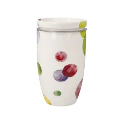 Goebel Teetasse mit Sieb und Deckel 'Colori Mix'