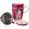 Goebel Teetasse mit Sieb und Deckel 'Gar Nix'