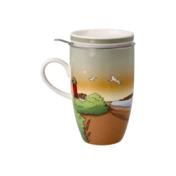 Goebel Teetasse mit Sieb und Deckel 'Seaview'