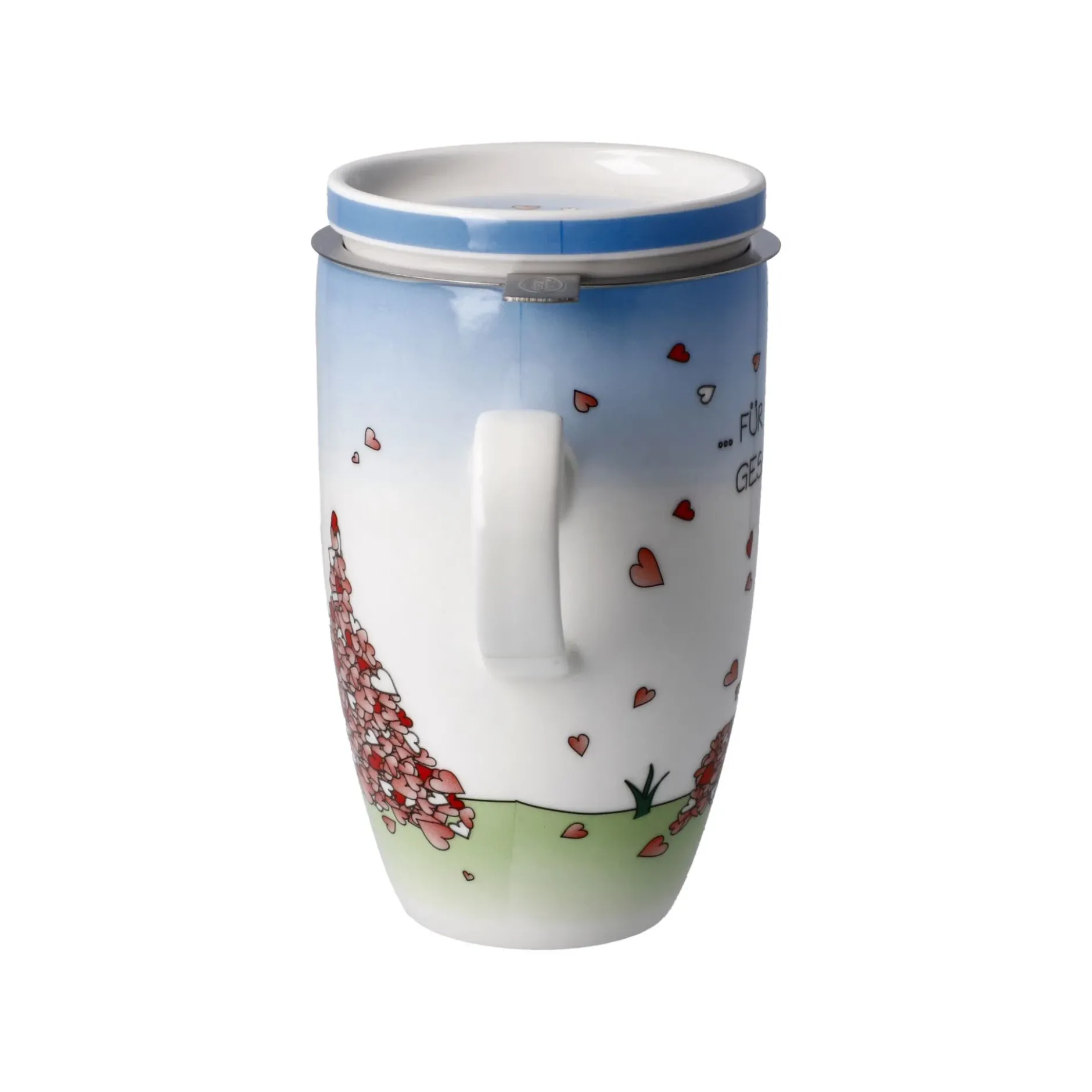 Goebel Teetasse mit Sieb und Deckel 'Für Dich'
