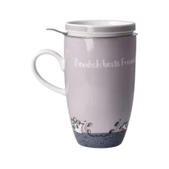 Goebel Teetasse mit Sieb und Deckel 'Freundinnen'