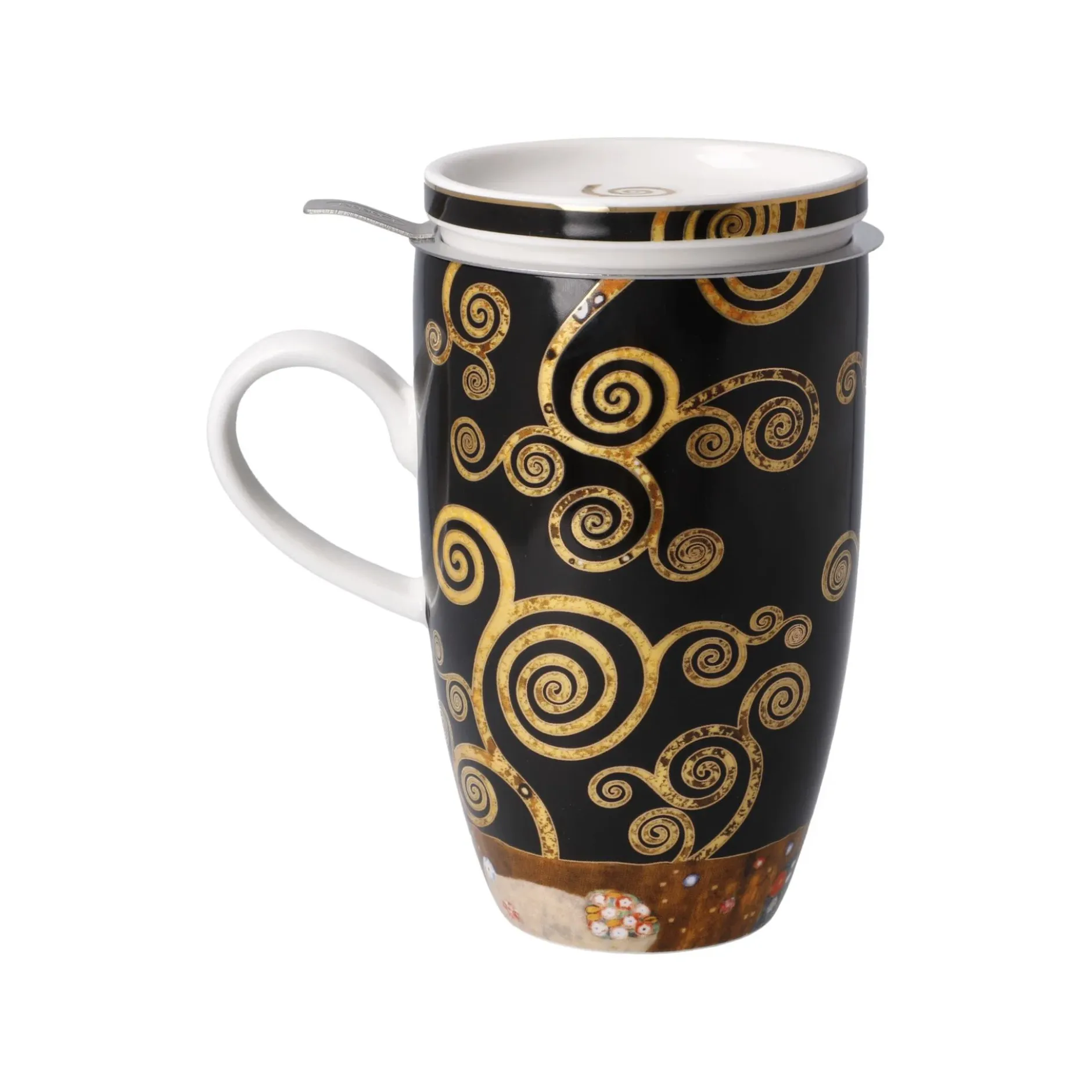 Goebel Teetasse mit Sieb und Deckel 'Lebensbaum'