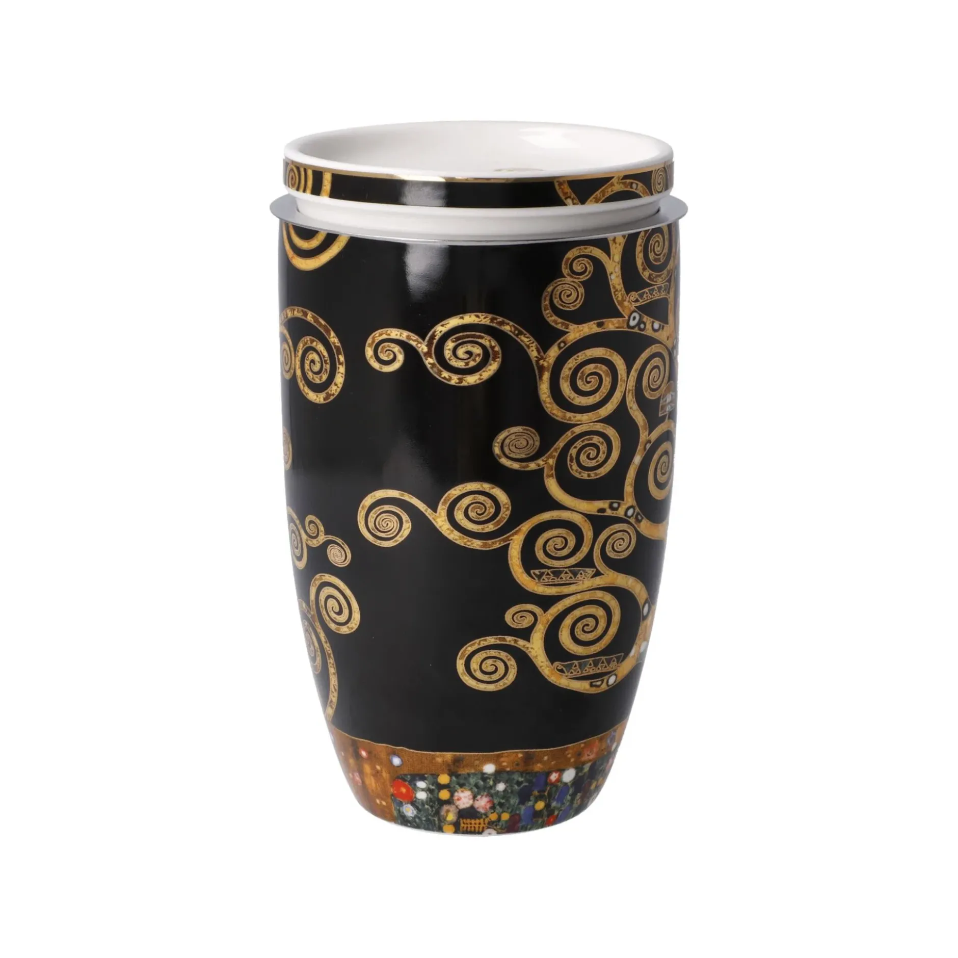 Goebel Teetasse mit Sieb und Deckel 'Lebensbaum'