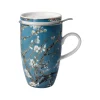 Goebel Teetasse mit Sieb und Deckel 'Mandelbaum'