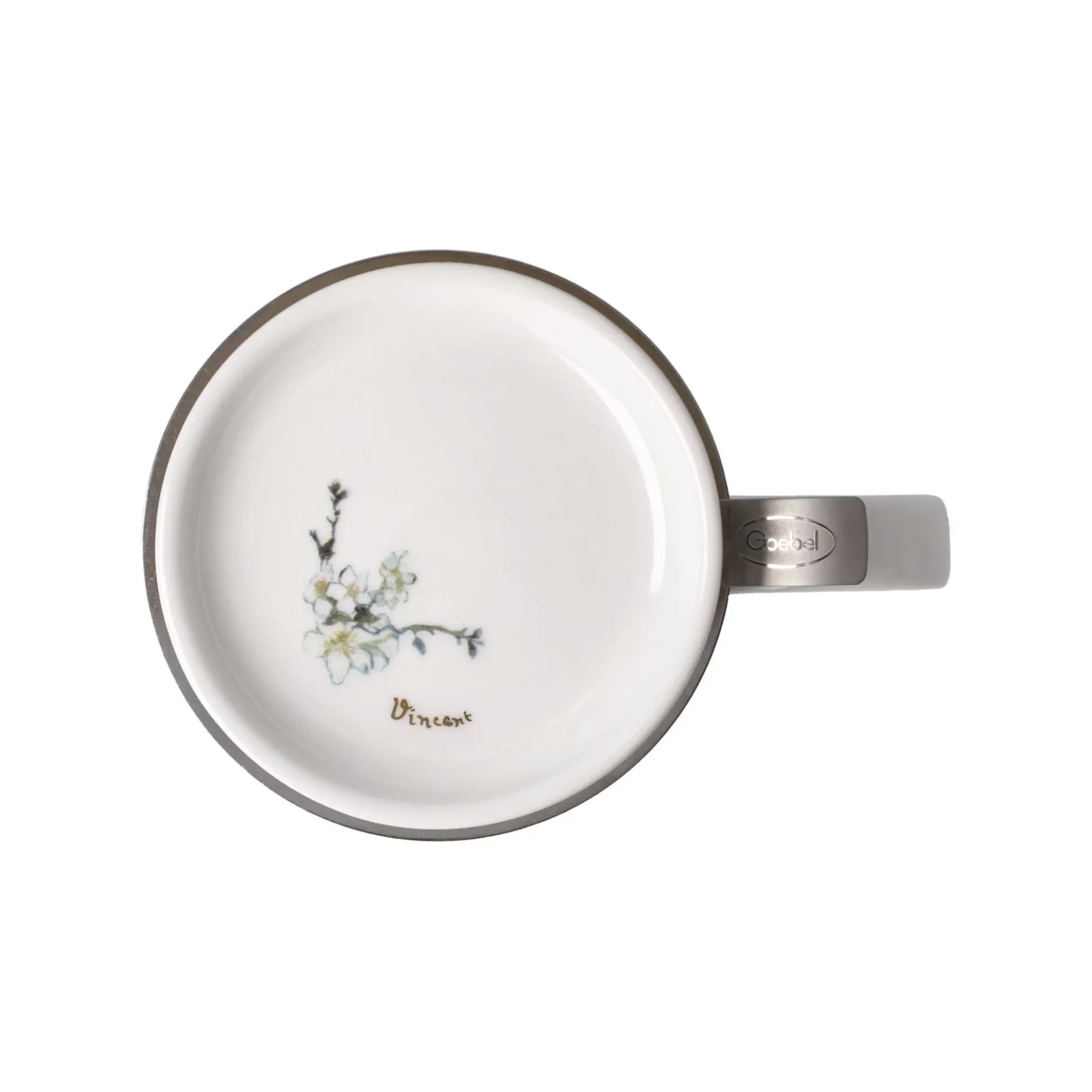 Goebel Teetasse mit Sieb und Deckel 'Mandelbaum'