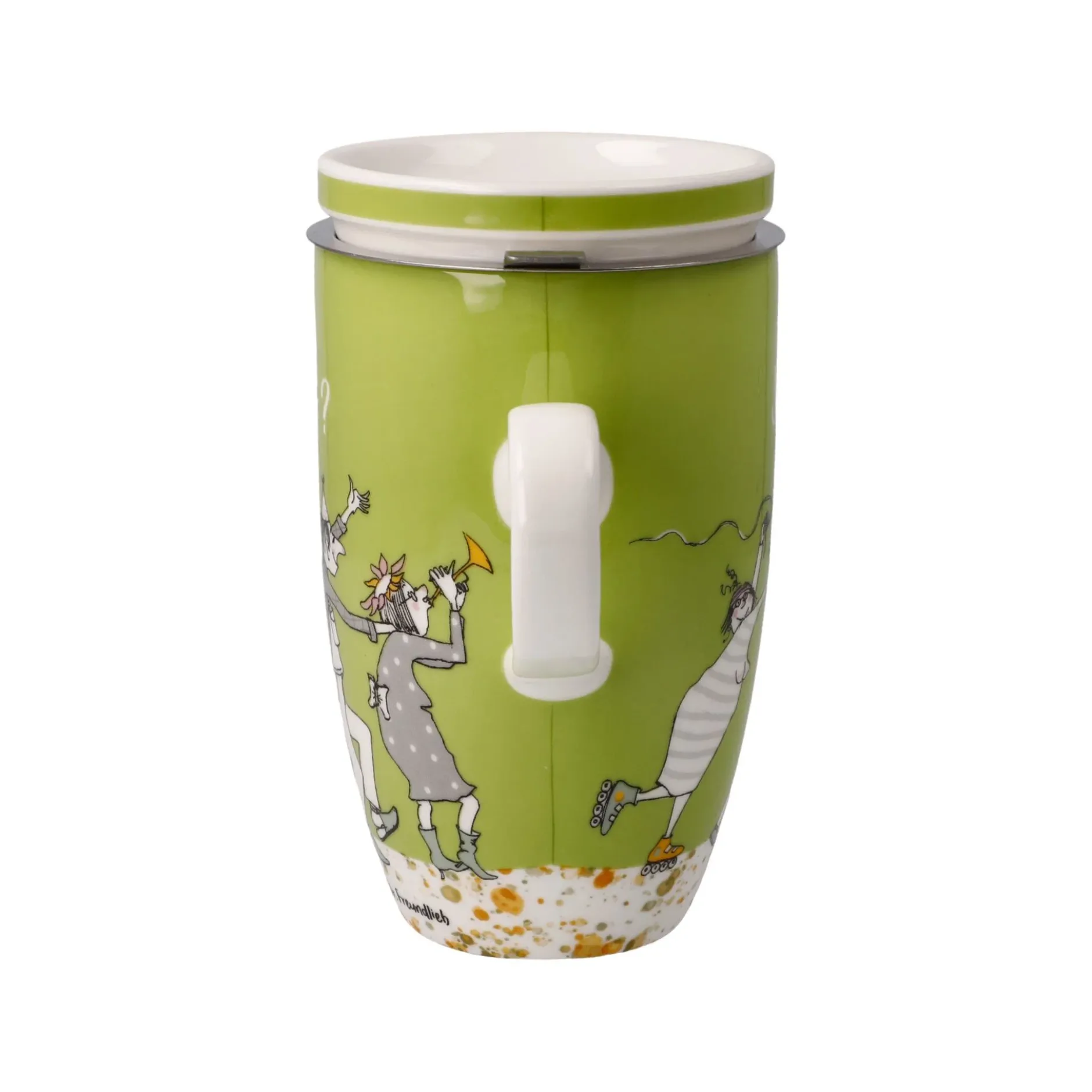 Goebel Teetasse mit Sieb und Deckel 'Bestes Alter'