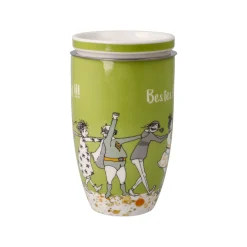 Goebel Teetasse mit Sieb und Deckel 'Bestes Alter'