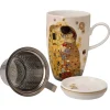 Goebel Teetasse mit Sieb und Deckel 'Der Kuss'