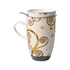 Goebel Teetasse mit Sieb und Deckel 'Der Kuss'