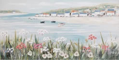 Handbemalter Kunstdruck 'Urlaubsfeeling' 120x60cm
