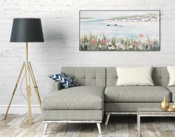 Handbemalter Kunstdruck 'Urlaubsfeeling' 120x60cm